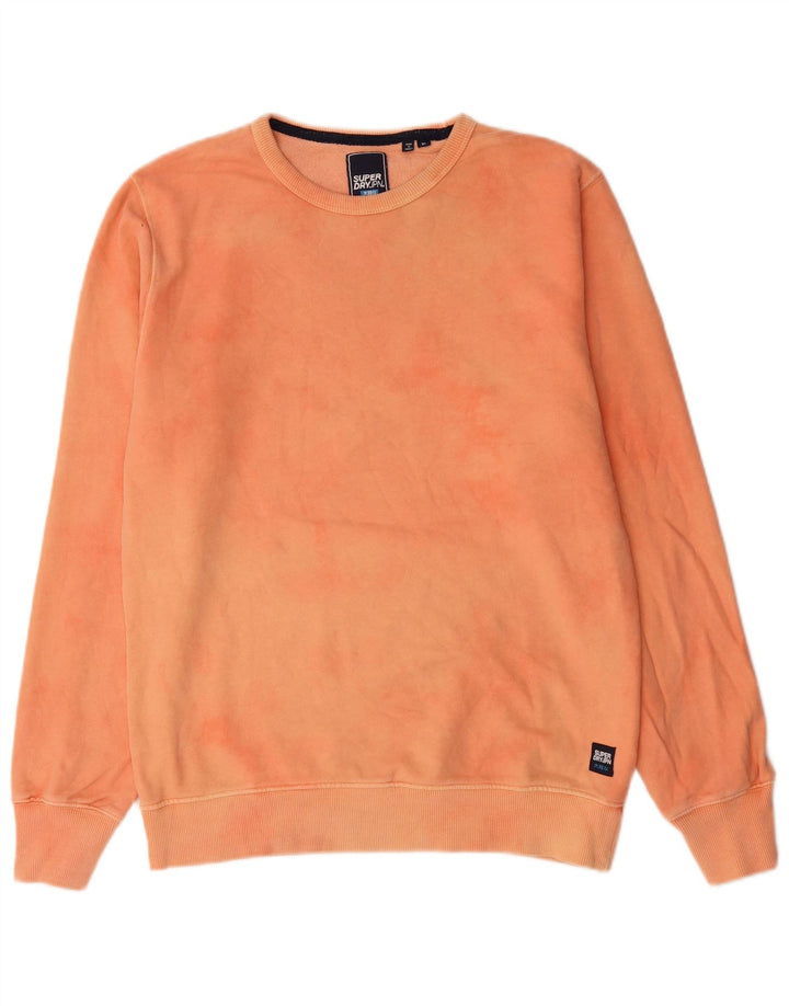 Superdry moletom masculino jumper XL laranja tie-dye algodão