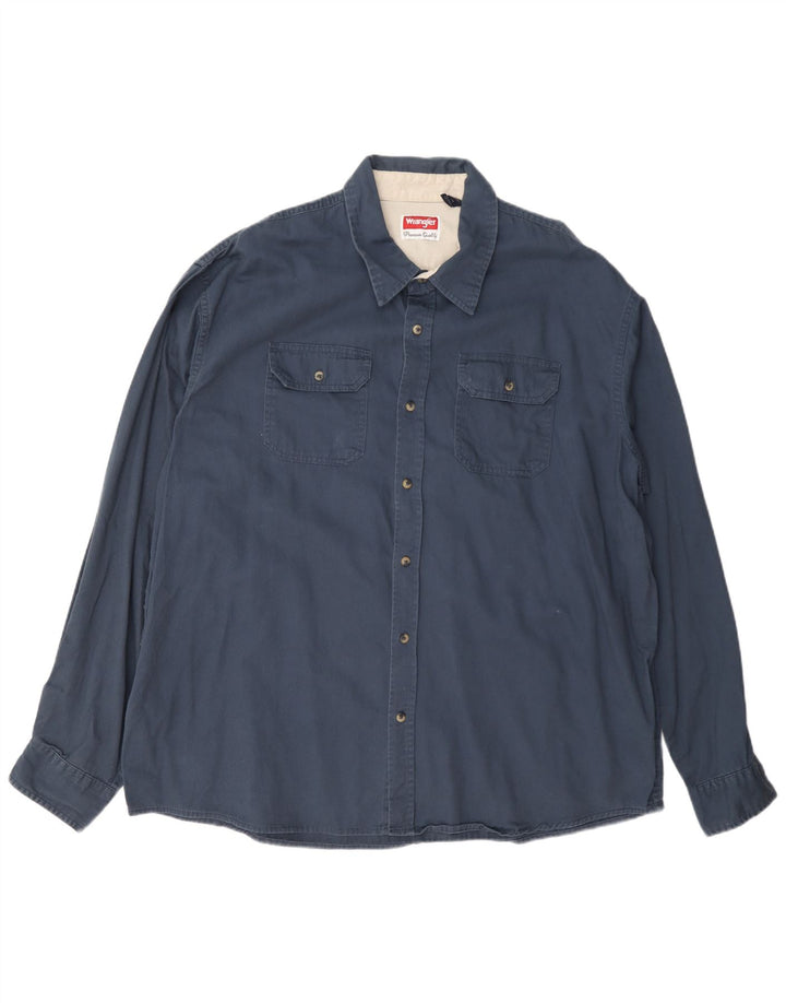 Camisa masculina Wrangler 2XL algodão azul marinho
