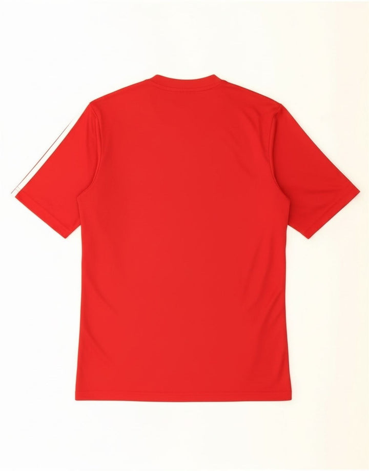 Adidas Mens Climalite Camiseta Top Pequeno Poliéster Vermelho