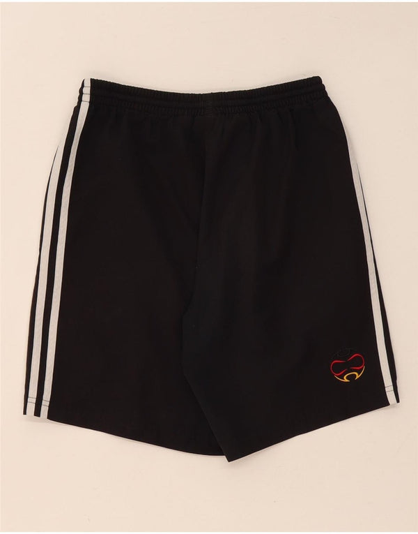 Shorts esportivos Adidas Boys Deutscher Fussball Bund 13-14 anos grandes pretos