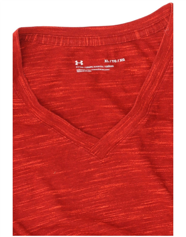 Camiseta masculina UNDER ARMOUR Top XL vermelho manchado