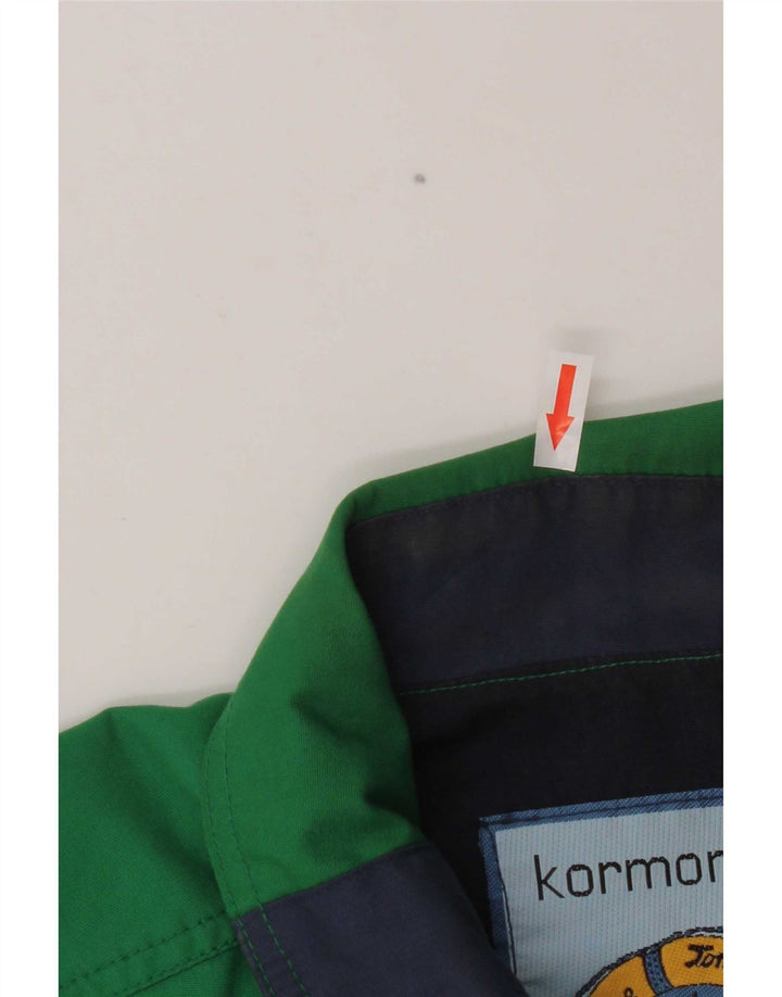 Jaqueta utilitária masculina vintage para iate com ajuste solto Reino Unido 38 poliéster verde médio