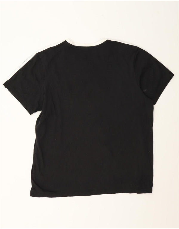 Camiseta feminina Adidas UK 16/18 grande algodão preto