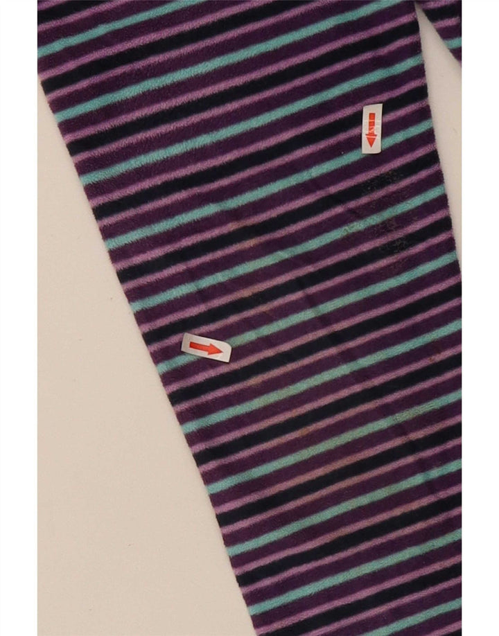 Jaqueta de lã feminina Marks & Spencer Reino Unido 22 2XL poliéster listrado roxo