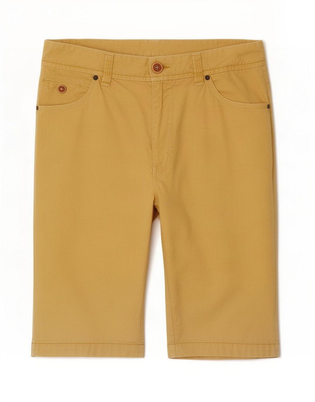 Shorts casuais masculinos Marlboro Classics médio W30 algodão amarelo