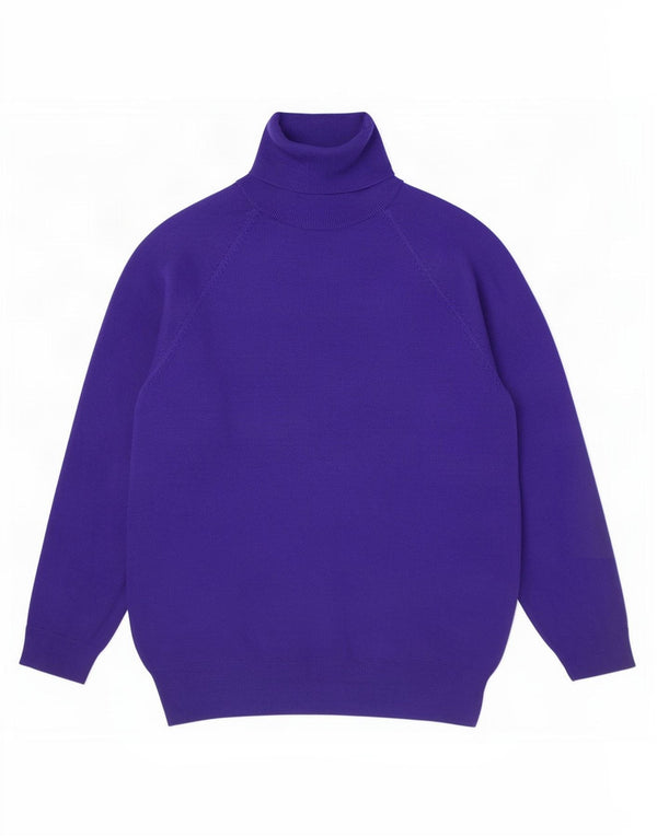 Suéter feminino Zara com manga 3/4 e gola redonda Reino Unido 10 pequeno roxo viscose
