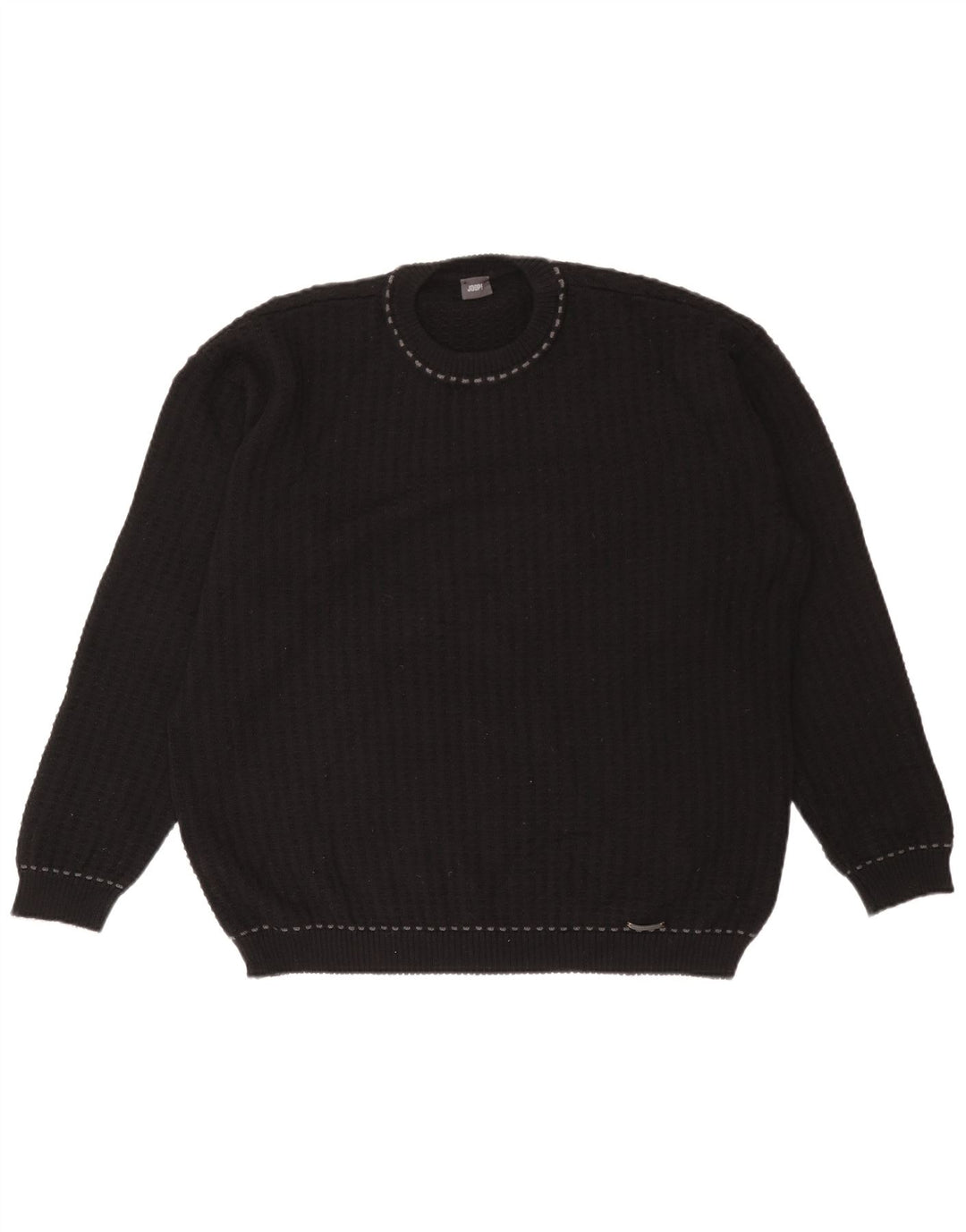 Suéter masculino Joop com gola redonda EU 56 XL lã preta