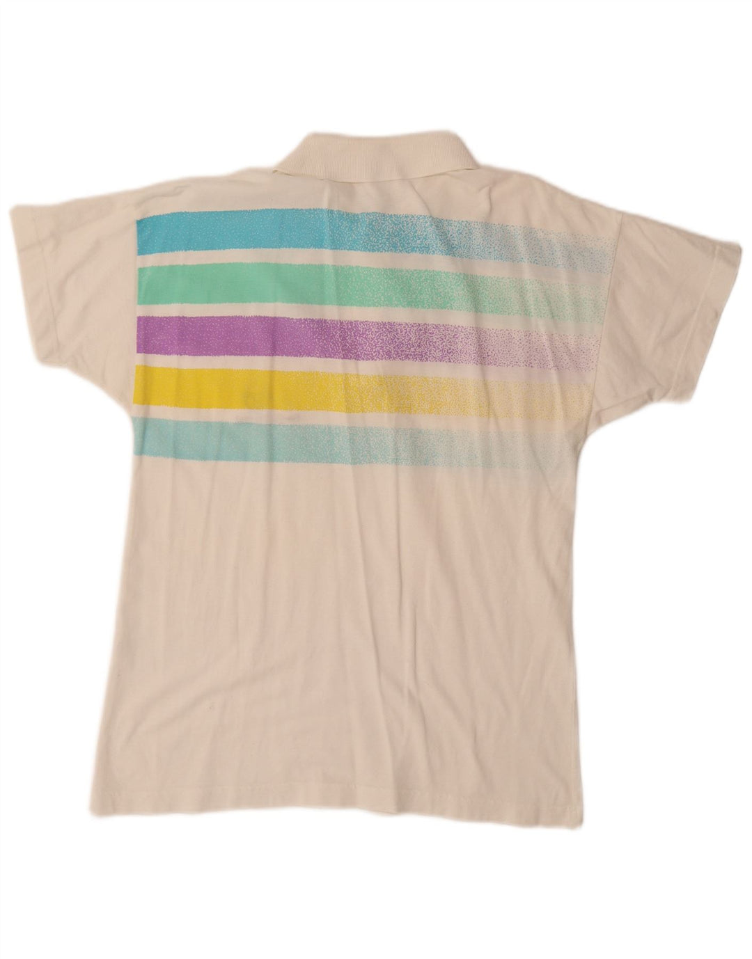 SERGIO TACCHINI Camisa polo masculina pequena listrada branca de algodão