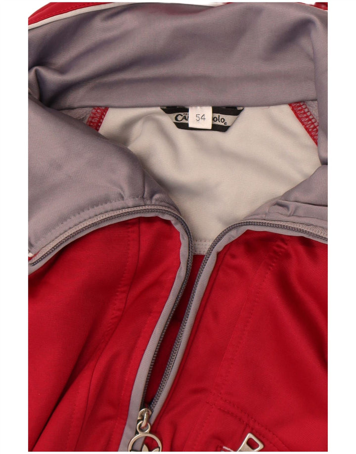 Campagnolo Jaqueta masculina de agasalho IT 54 XL vermelho Colourblock poliéster