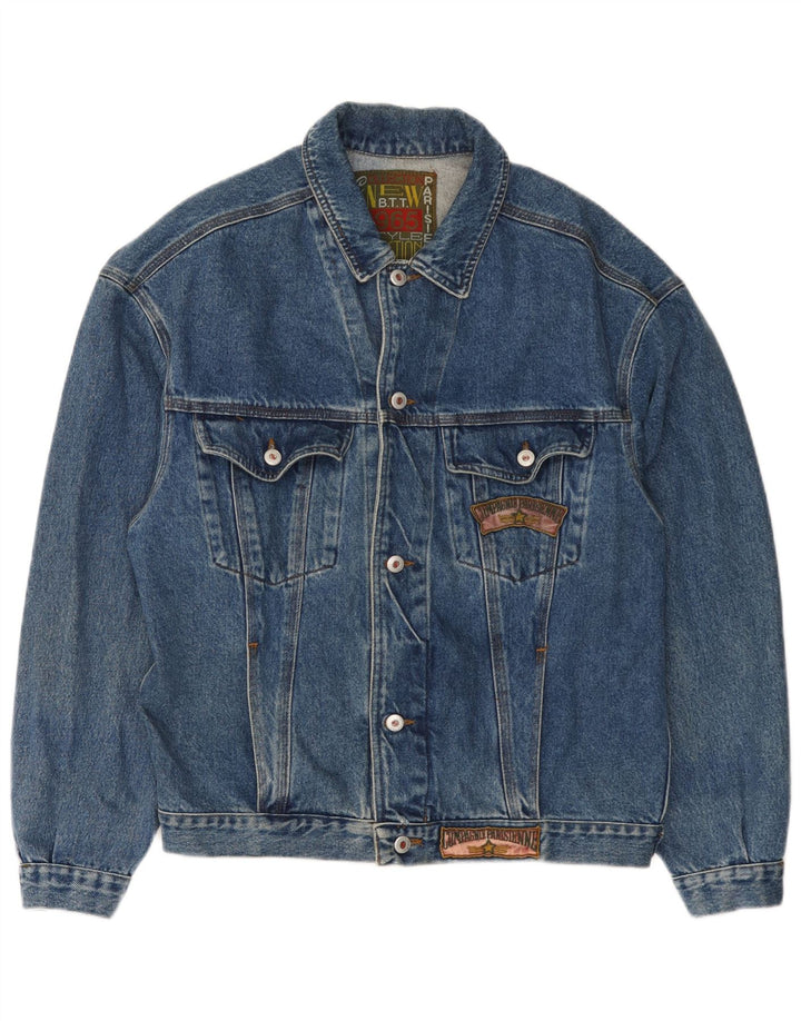 Jaqueta jeans masculina Compagnie UK 40 grande azul