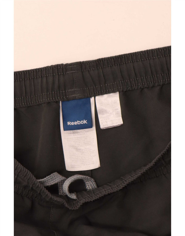 Shorts esportivos masculinos Reebok 2XL cinza colorblock poliéster