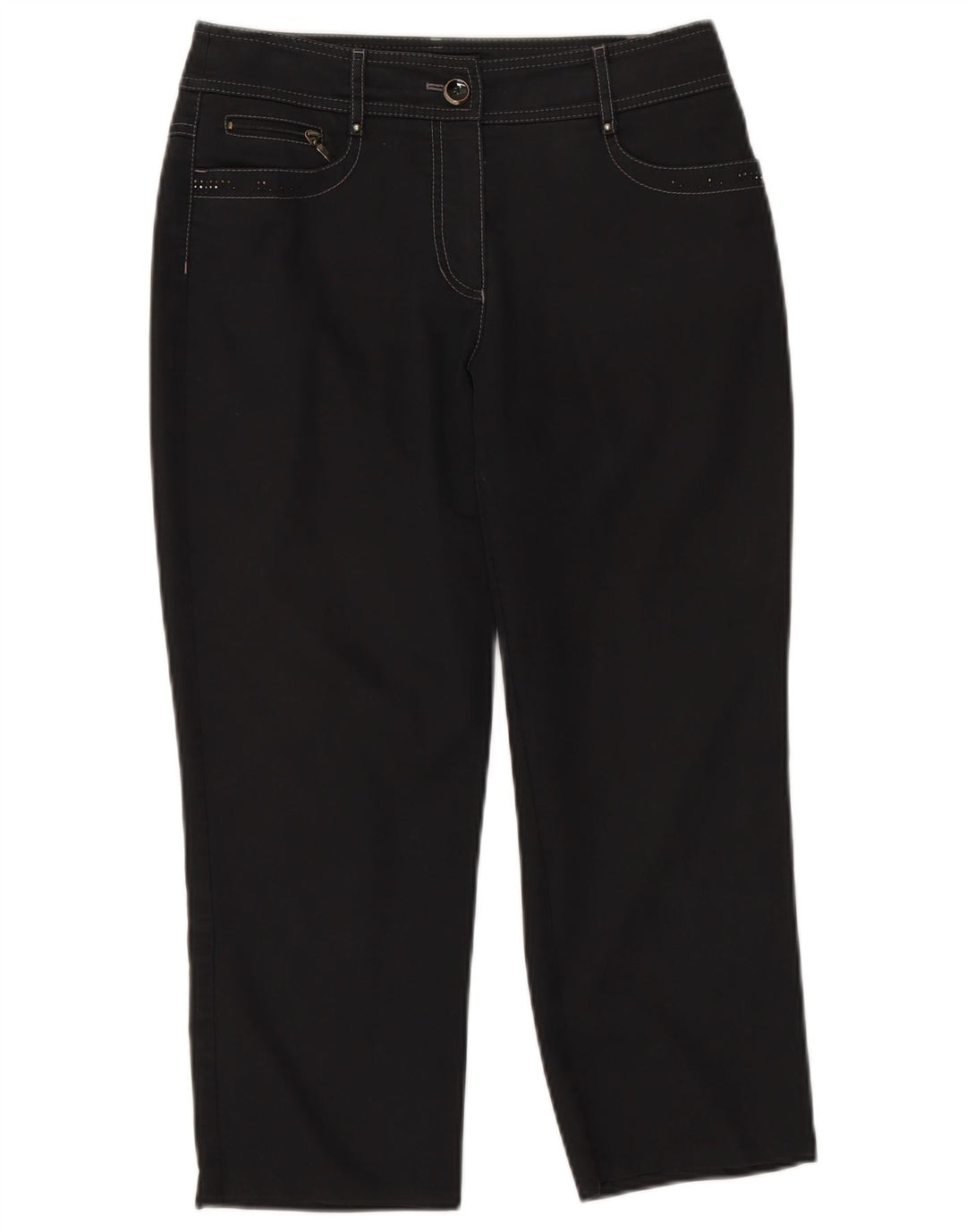 Calça reta feminina GERRY WEBER W30 L23 preta