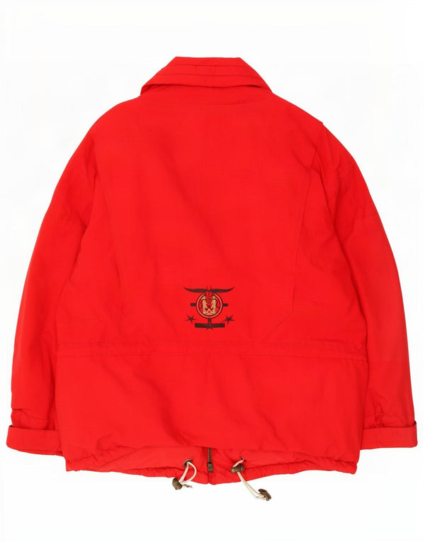 Jaqueta utilitária masculina vintage IT 54 2XL poliamida vermelha