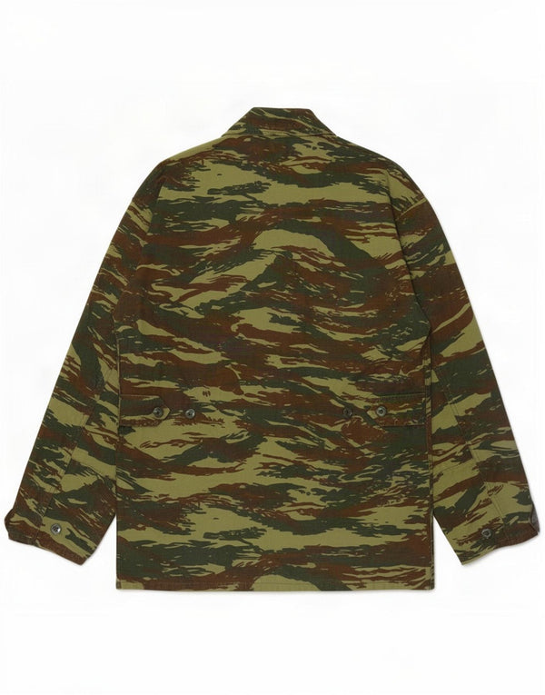 Jaqueta utilitária masculina vintage UK 38 camuflagem verde média