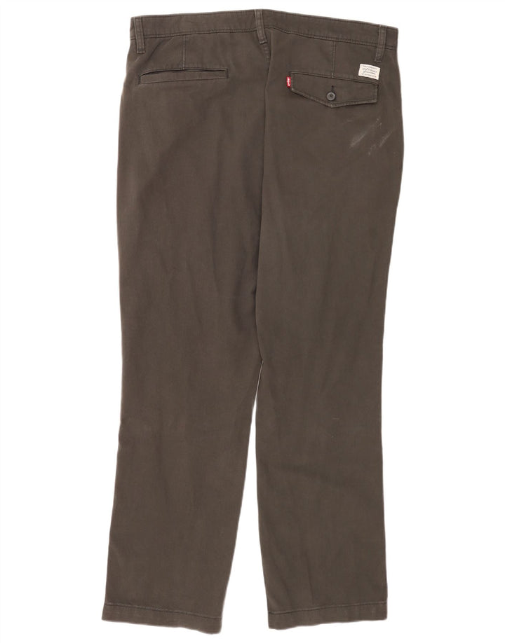 Calça jeans reta masculina Levi's W36 L32 algodão cinza