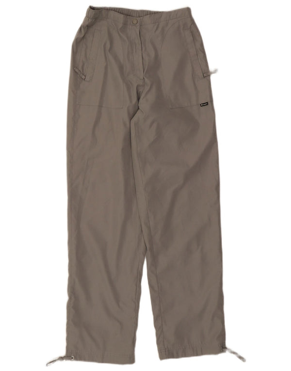 Calça feminina casual reta Champion pequena W26 L30 poliéster cinza