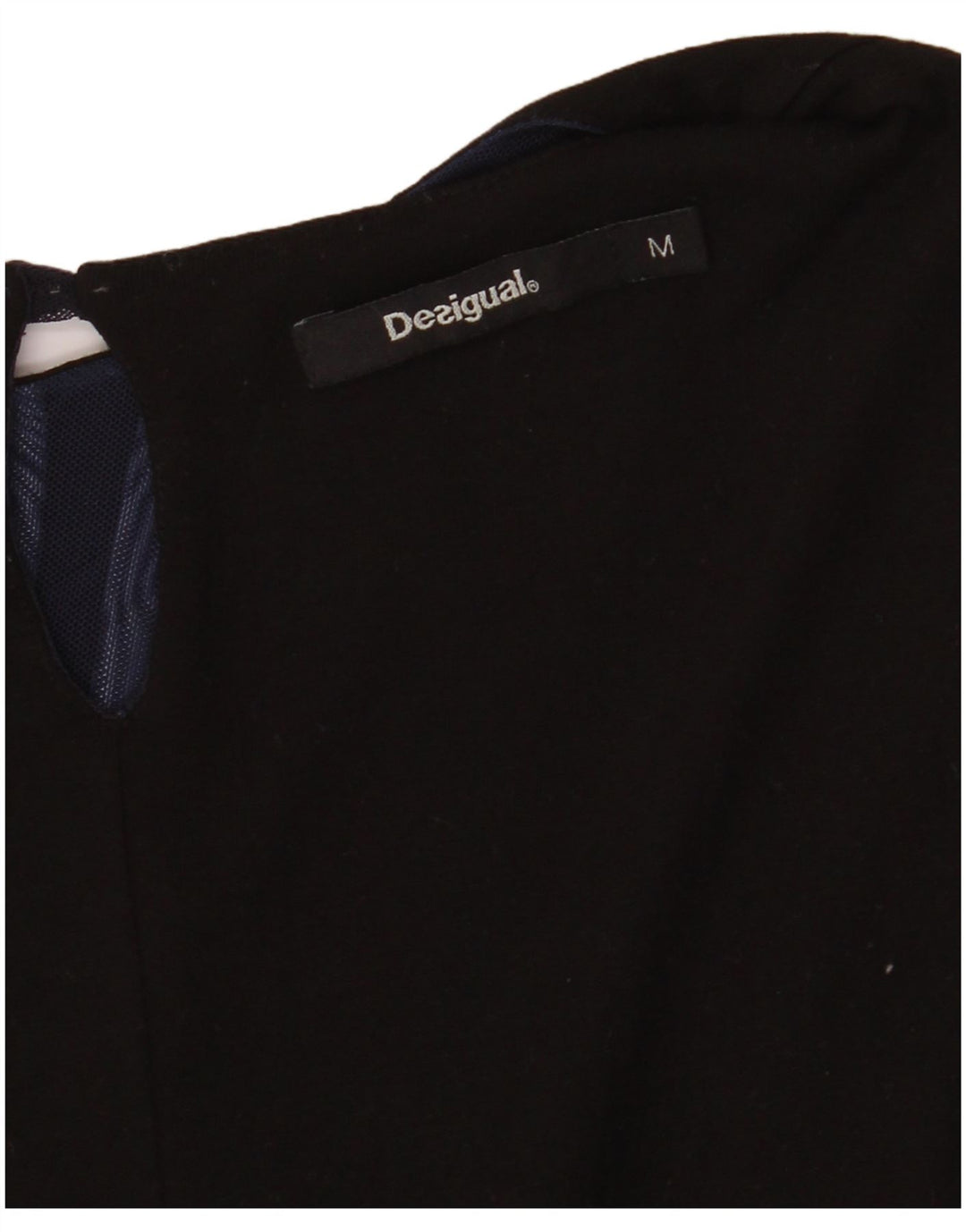 Blusa feminina de manga comprida DESIGUAL UK 12 médio azul marinho floral