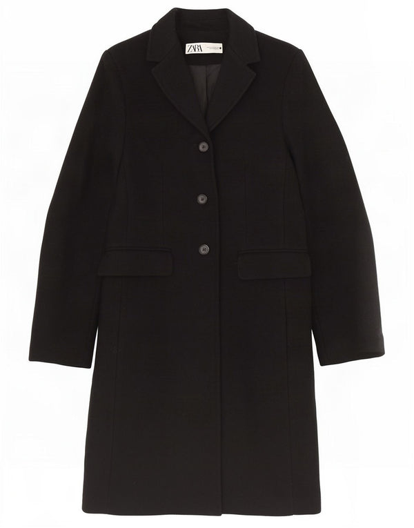 Sobretudo feminino Zara UK 6 XS preto viscose