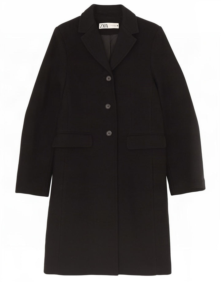 Sobretudo feminino Zara UK 6 XS preto viscose