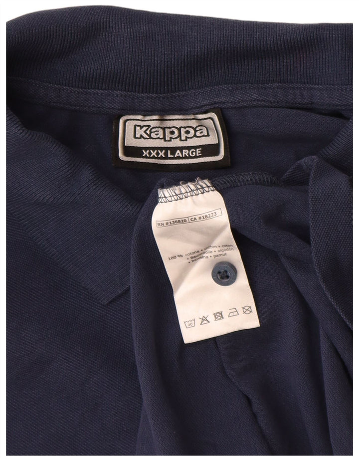 Camisa polo masculina Kappa 3XL algodão azul marinho