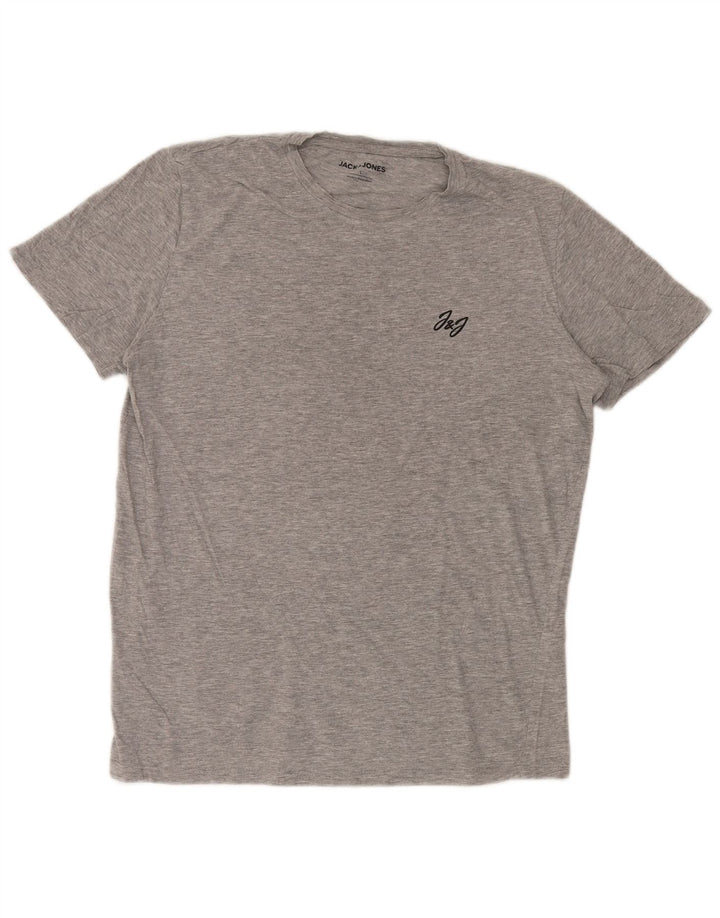 Camiseta masculina JACK & JONES grande viscose cinza