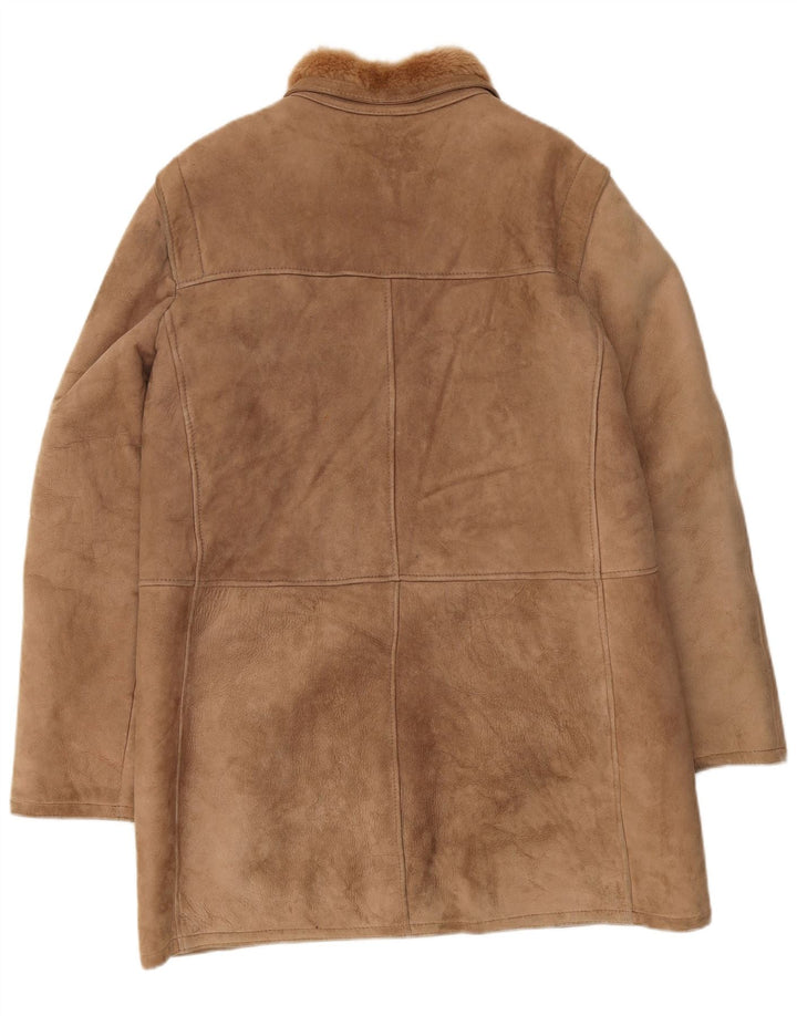 Jaqueta masculina vintage Shearling IT 54 2XL marrom