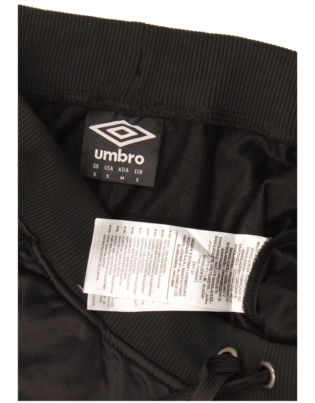 Umbro Mens Graphic Tracksuit Calça Joggers Pequeno Poliéster Preto