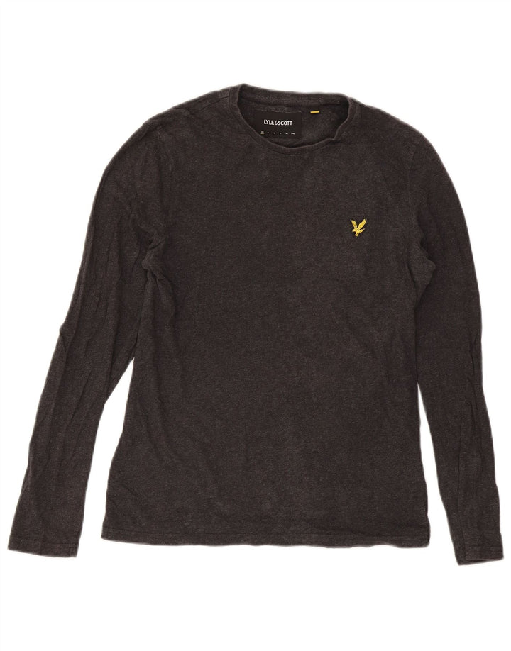 Lyle & Scott Mens Top Manga Longa XS Cinza Algodão