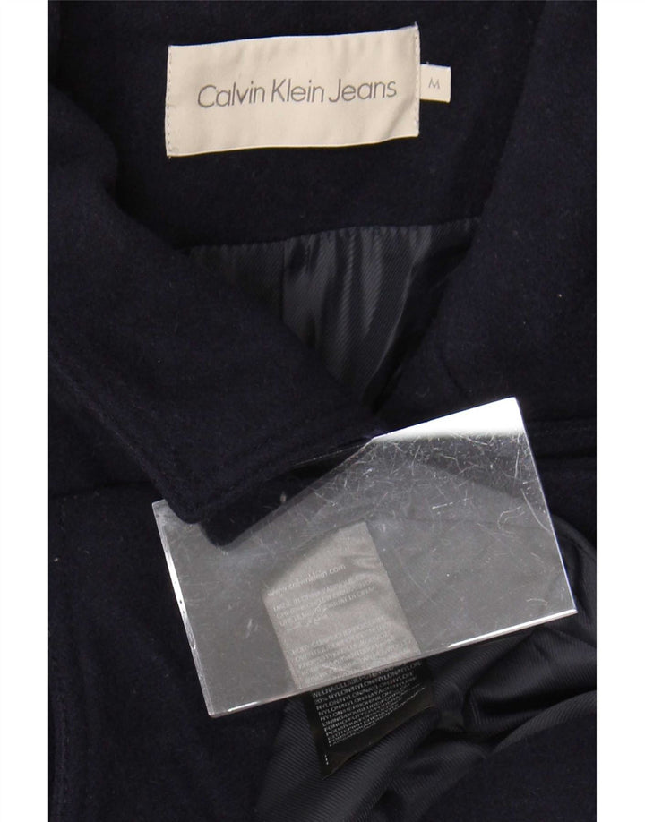Sobretudo feminino Calvin Klein Jeans UK 14 médio azul marinho lã