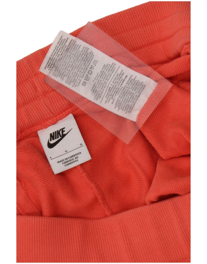 Calça de treino feminina Nike Joggers UK 16 grande laranja algodão