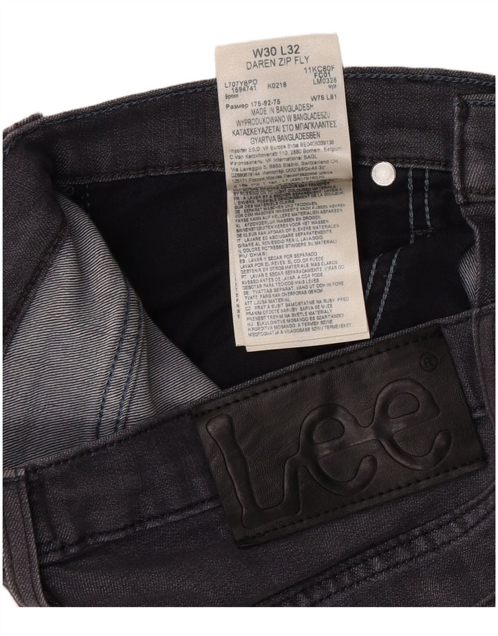 Lee Womens Daren Zip Fly Slim Jeans W30 L32 Algodão Cinza