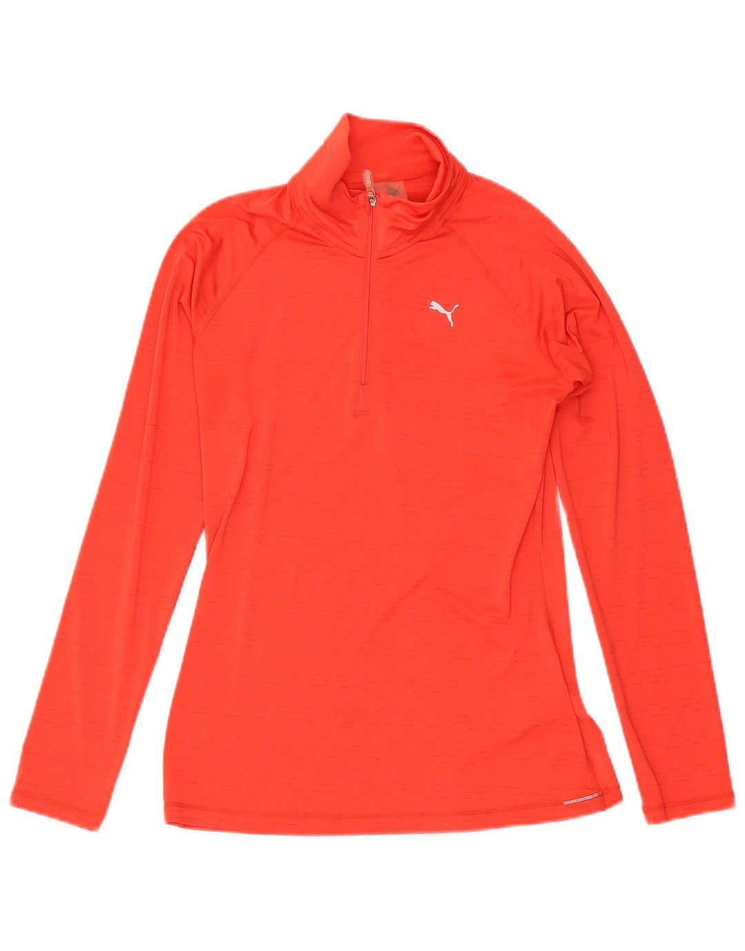 Pulôver feminino Puma com zíper e gola em poliéster vermelho pequeno