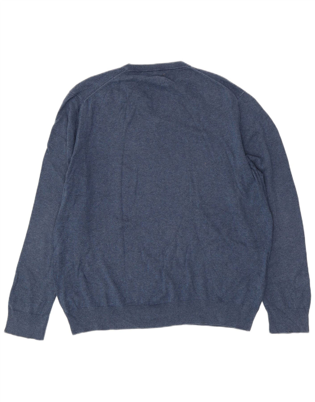 MARKS & SPENCER Suéter masculino com decote em V 2XL algodão azul