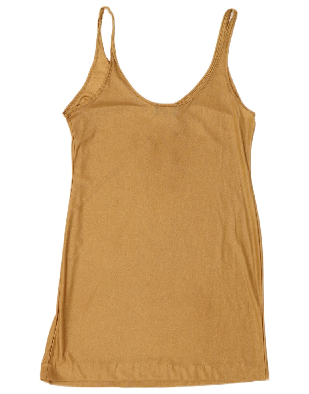 Vestido feminino Les Copains Blue Eagle Slip Reino Unido 12 Médio Dourado