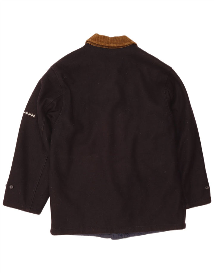 Jaqueta reversível masculina Ivy Oxford UK 36 pequena lã azul marinho