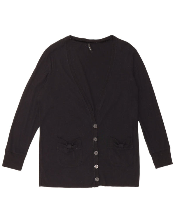 Suéter cardigã feminino Marks & Spencer UK 18 XL algodão preto