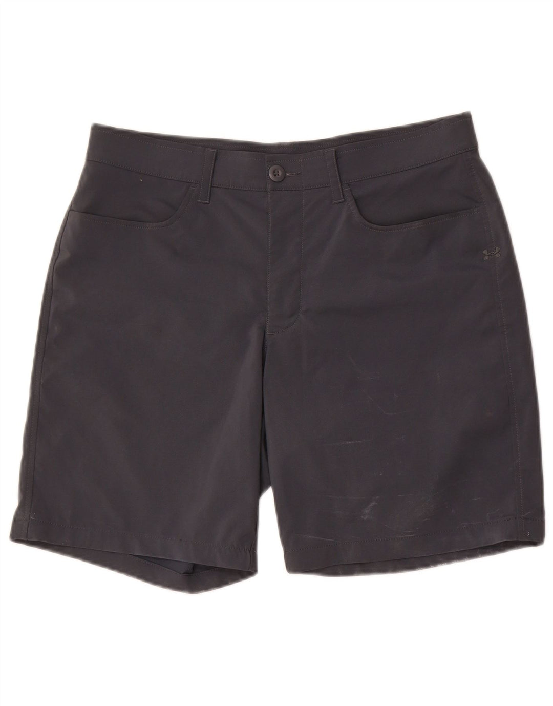 Under Armour Mens Heat Gear Shorts casuais W32 poliéster cinza médio