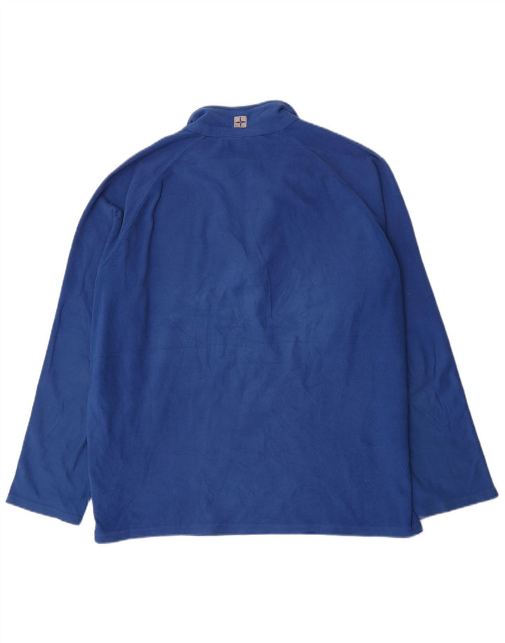 Mountain Warehouse Mens Zip Neck Fleece Jumper XL Azul Poliéster