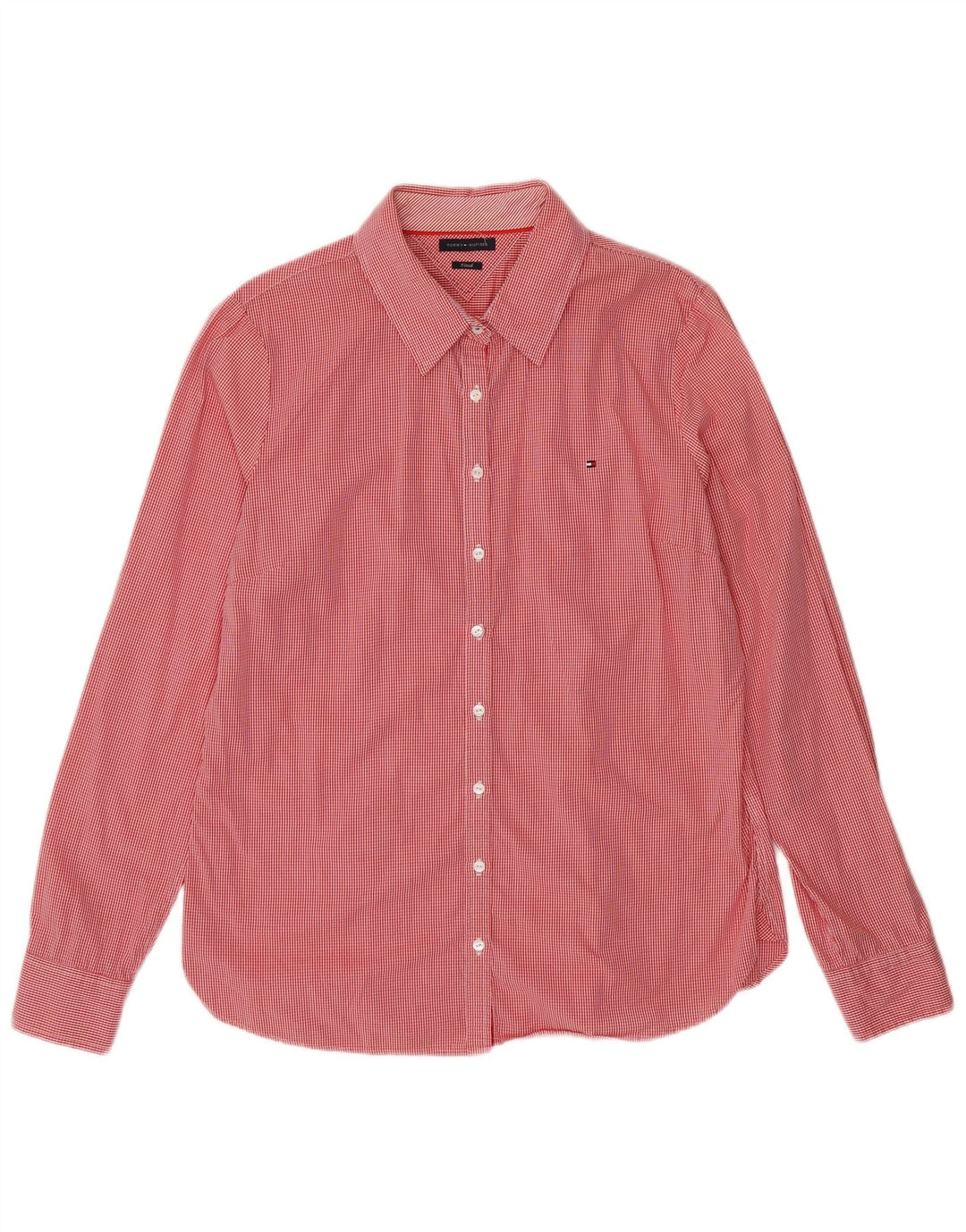 Camisa Tommy Hilfiger Feminina UK 16 Grande Gingham Vermelho