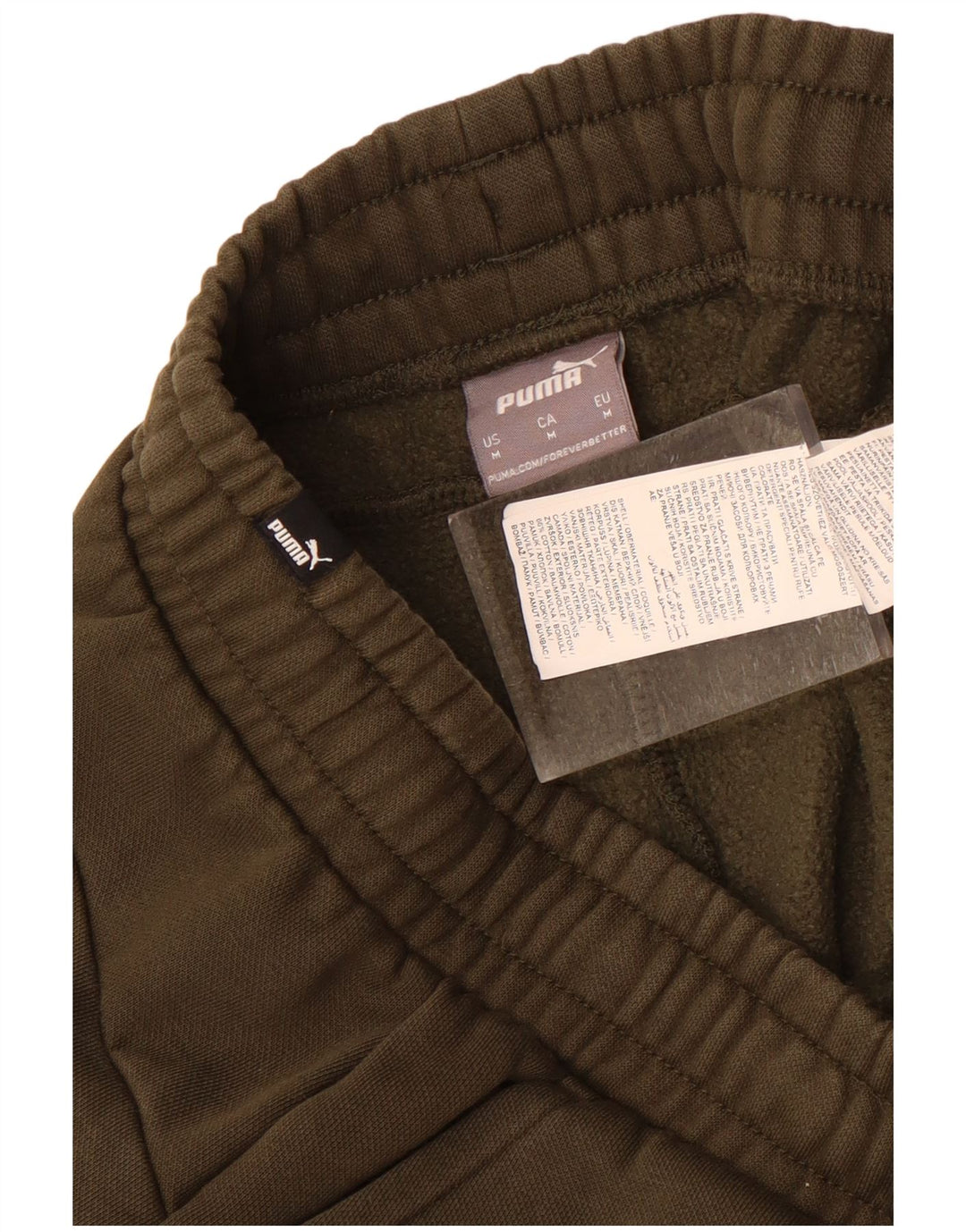 Calça de treino masculina Puma Joggers médio cáqui algodão