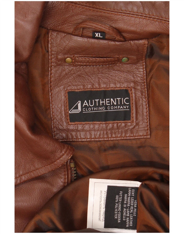 Jaqueta de couro bomber masculina autêntica Reino Unido 42 XL couro marrom