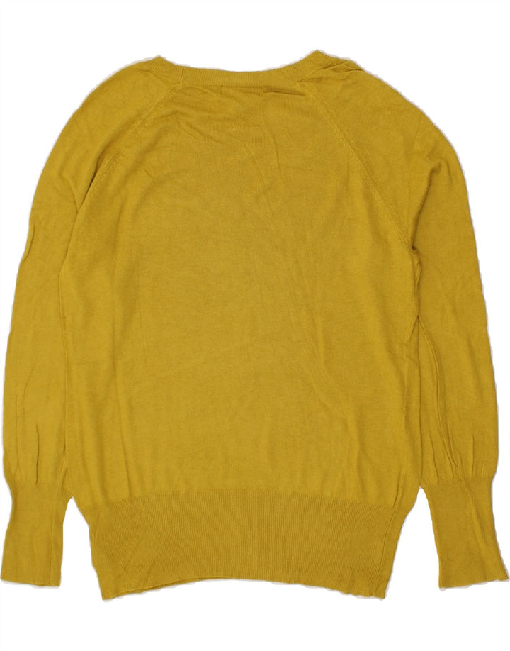 MOSSIMO Womens Boat Neck Jumper Sweater UK 20 2XL Yellow Nylon Vintage Mossimo and Second-Hand Mossimo from Messina Hembry 