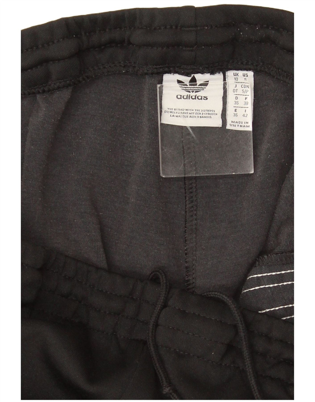 Calças de treino femininas Adidas UK 10 pequenas pretas