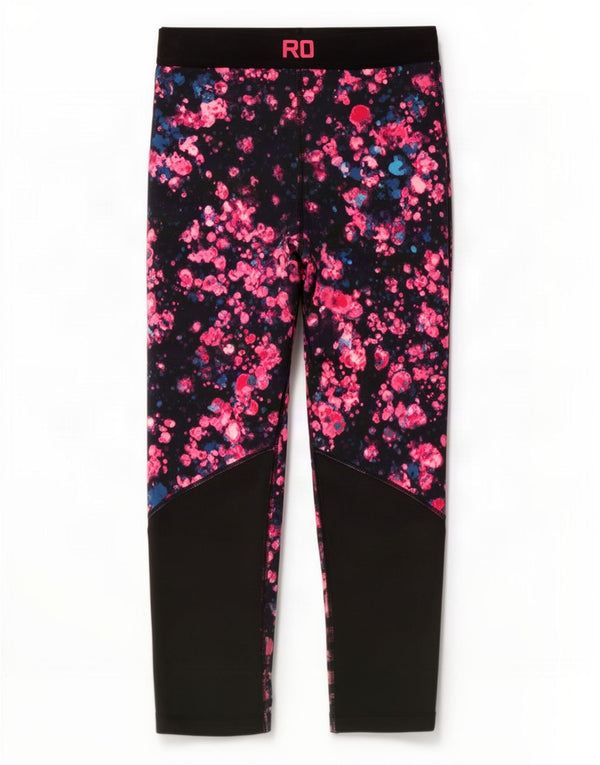 Leggings Nike Dri Fit Graphic Capri UK 8 Pequenas Vermelhas Tie Dye Poliéster