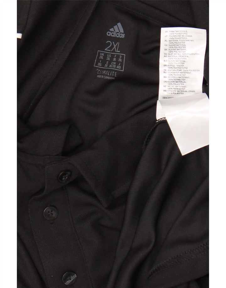 Adidas Mens Climalite Polo Shirt 2XL Preto Poliéster