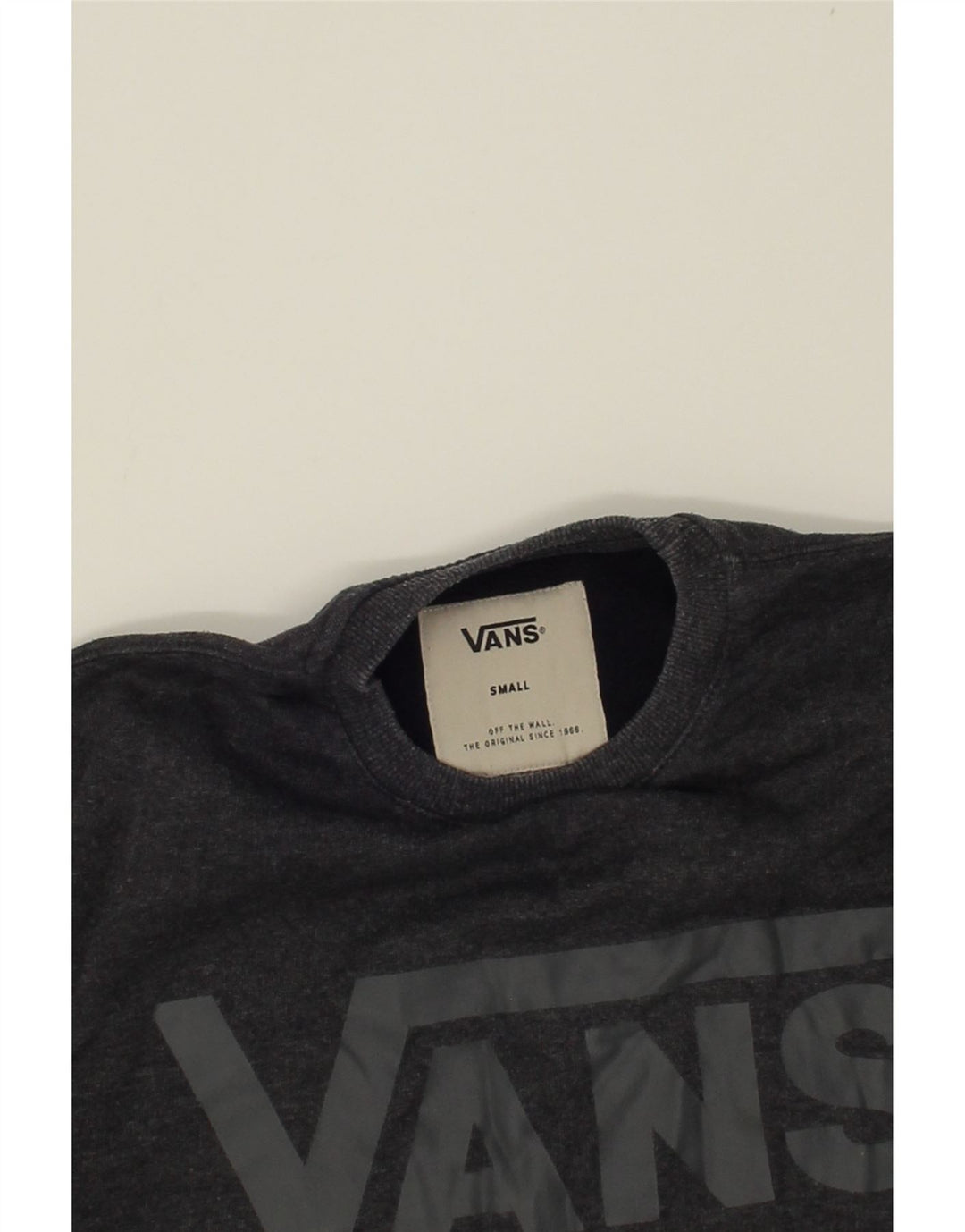 VANS Mens Graphic Sweatshirt Jumper Small Grey Cotton Vintage Vans and Second-Hand Vans from Messina Hembry 