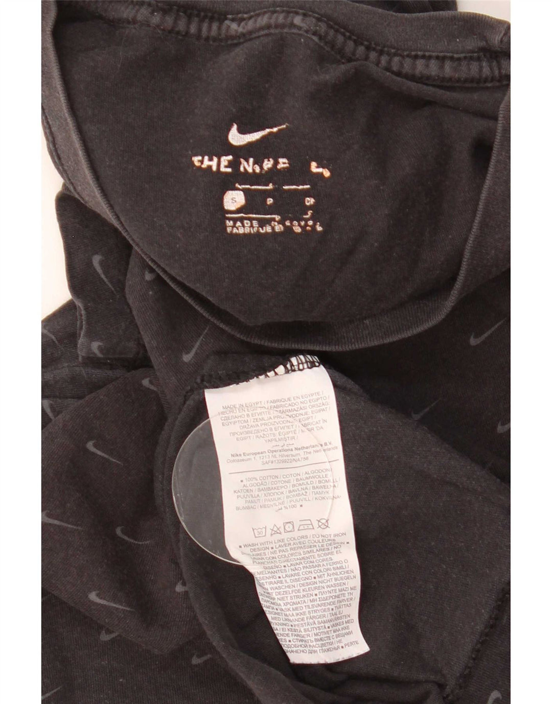Camiseta Nike masculina gráfica top pequeno algodão preto