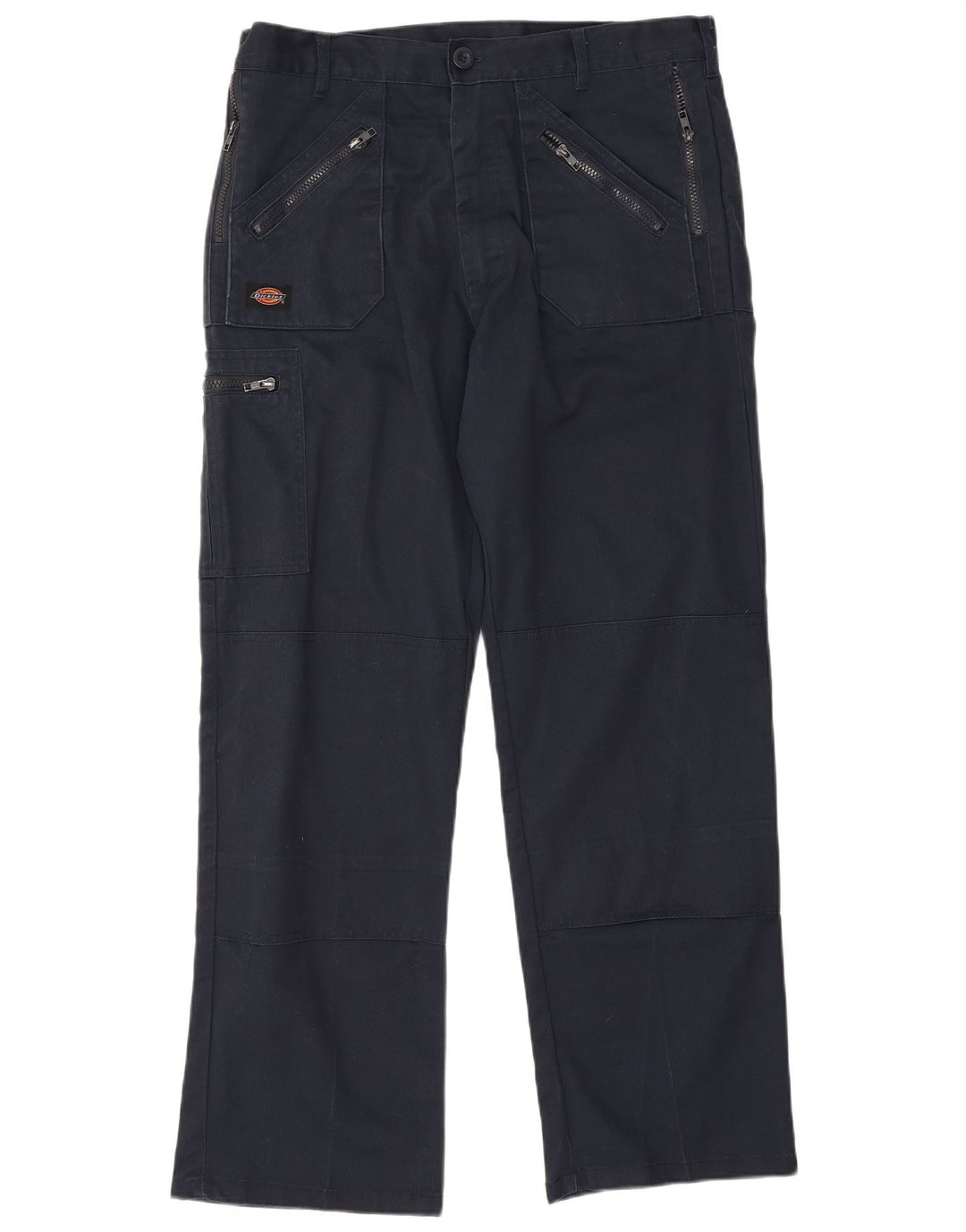 Calças cargo retas masculinas Dickies W34 L31 poliéster azul marinho