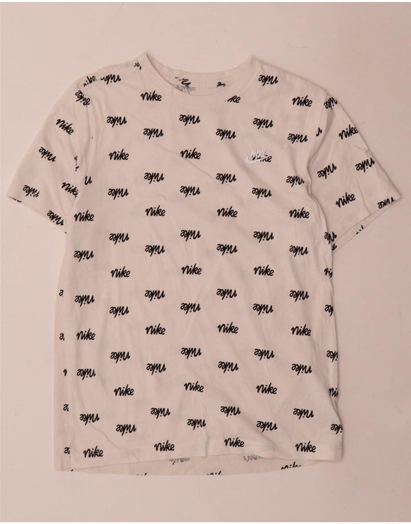 Camiseta Nike masculina gráfica Top médio algodão branco