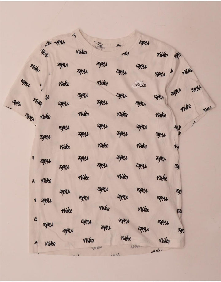Camiseta Nike masculina gráfica Top médio algodão branco